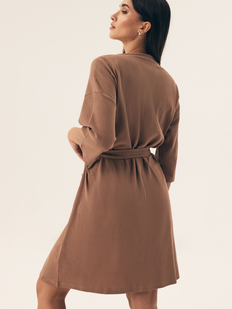 Халат жіночий бавовняний Henderson Nilsa 42779-84X L/XL Коричневий (5903972549063) - зображення 2