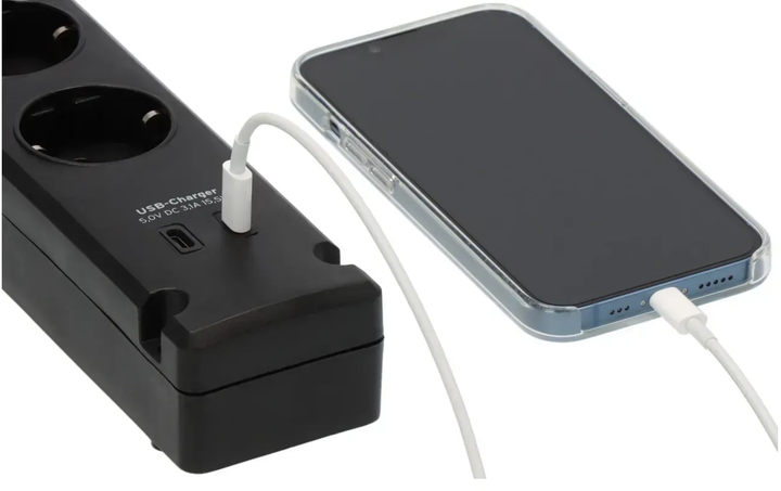 Przedłużacz Brennenstuhl Bremounta 5 gniazd USB Type-C do ładowania 3 m Black (1150660415) - obraz 6