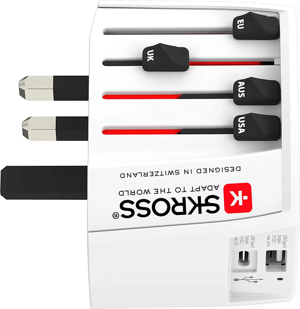 Ładowarka sieciowa Skross World Travel Adapter MUV USB A+C White (1302962) - obraz 2