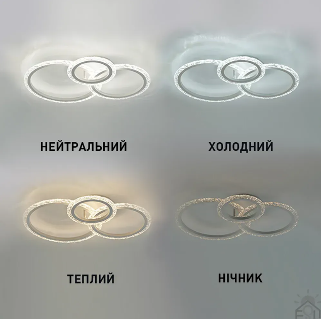 Смарт люстра керована світлодіодна TRIO 3R 70 Вт 510x380x107 мм Бiла - Фото 3 Смарт люстра керована світлодіодна TRIO 3R 70 Вт 510x380x107 мм Бiла - зображення 3