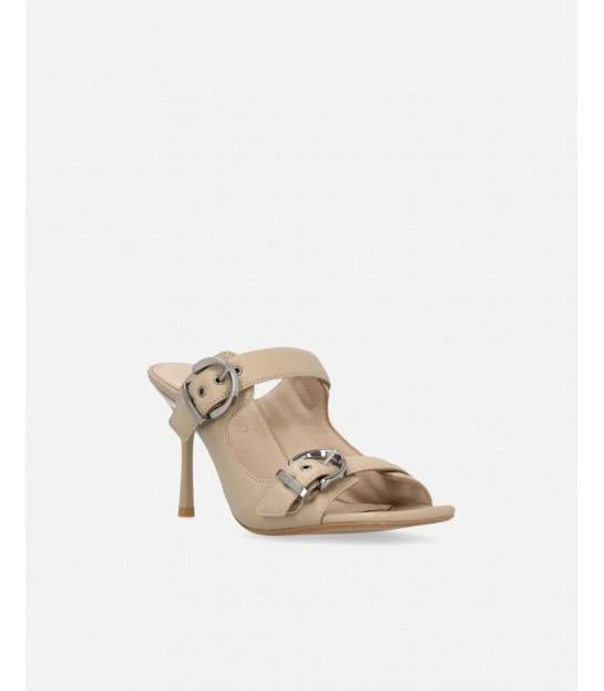 Шлепанцы с двумя пряжками Pinko 39 бежевый SD0309a - изображение 3