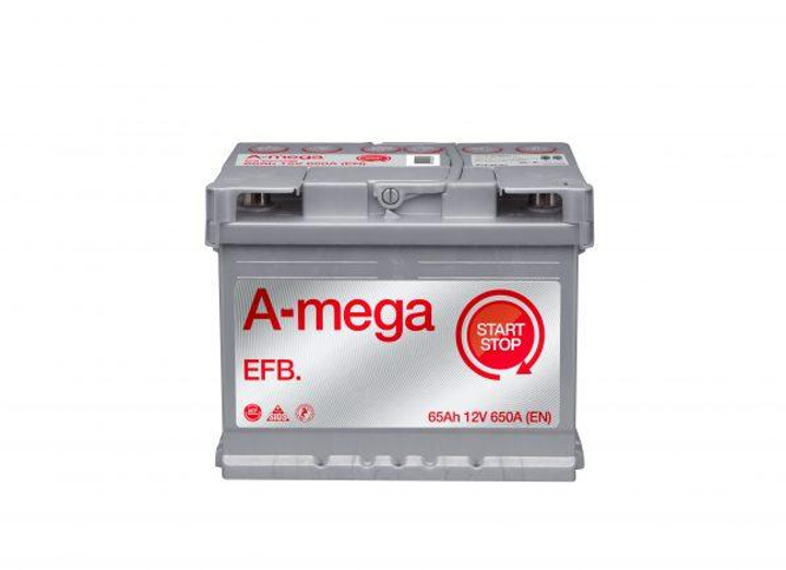 Акумулятор A-mega EFB 65Ah 650A (- +) - изображение 1