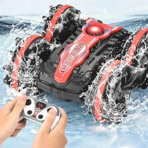 Машинка на радиоуправлении плавающая AToys Amphibsous 1200mAh перевертыш амфибия Красно-черный - Фото 2 Машинка на радиоуправлении плавающая AToys Amphibsous 1200mAh перевертыш амфибия Красно-черный - изображение 2