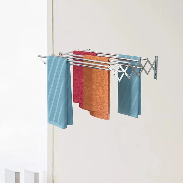Сушарка для білизни настінна складана Laundry 100*70 см металева - зображення 2