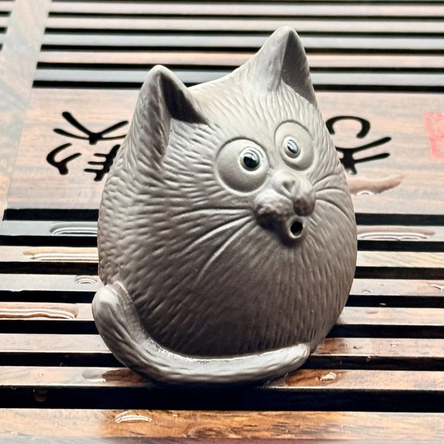 Фигурка чайная для ритуала керамическая Кот 6 см исинская глина - изображение 4