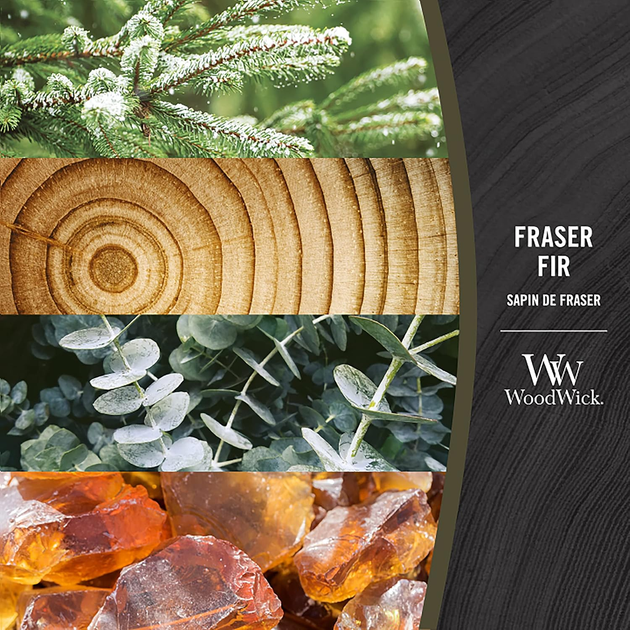 Świeca zapachowa Woodwick drewniana Frasier Fir 160 godzin (5038581054674) - obraz 3