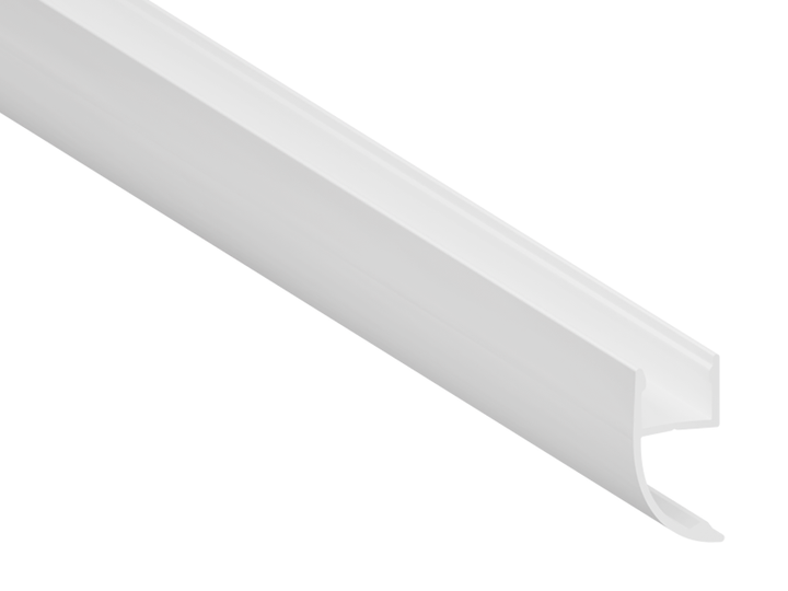 Плинтус потолочный / напольный алюминиевый LEDUA АЛ-106 + рассеиватель для LED ленты накладной 3 м Белый - изображение 6