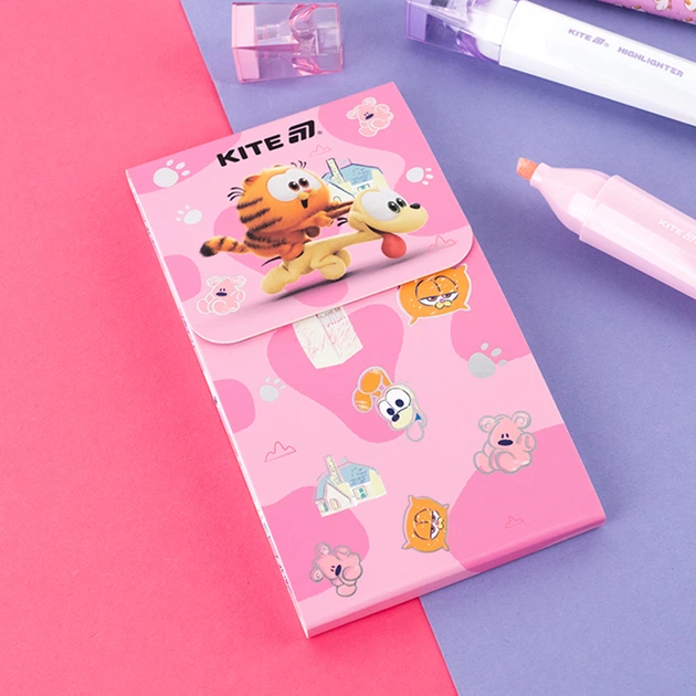 Блокнот Kite Garfield 8х14.5 см у клітинку 60 аркушів на магніті (GF24-092) - Фото 5 Блокнот Kite Garfield 8х14.5 см у клітинку 60 аркушів на магніті (GF24-092) - зображення 5