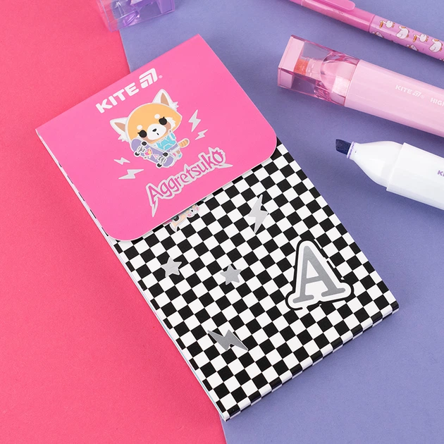 Блокнот Kite Aggretsuko 8х14.5 см у клітинку 60 аркушів на магніті (AR24-092) - зображення 5