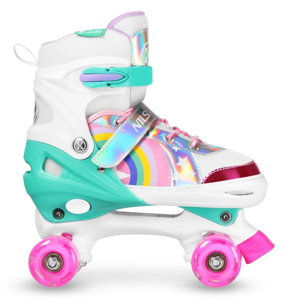 Wrotki Abisal NILS EXTREME Rainbow LED rozm. M (35-38) NQ0187 (5907695565744) - obraz 5