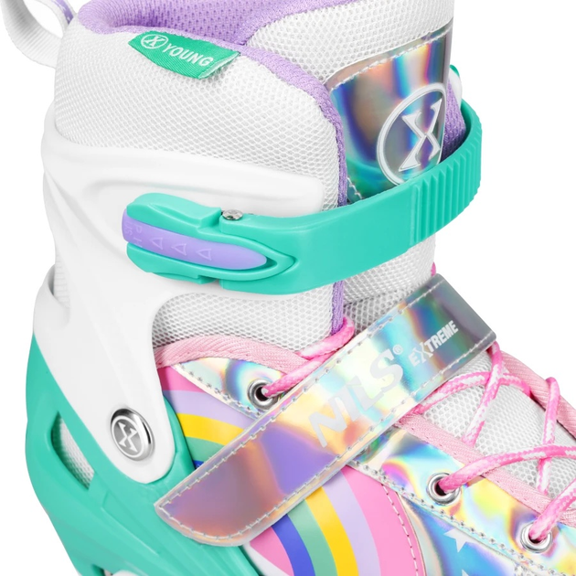 Wrotki Abisal NILS EXTREME Rainbow LED rozm. M (35-38) NQ0187 (5907695565744) - obraz 8