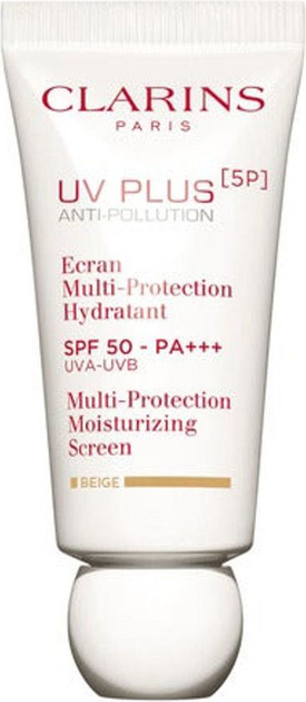 Fluid przeciwsłoneczny do twarzy Clarins UV Plus 5P Anti-Pollution Beige Spf 50 nawilżający30 ml (3666057022685) - obraz 1