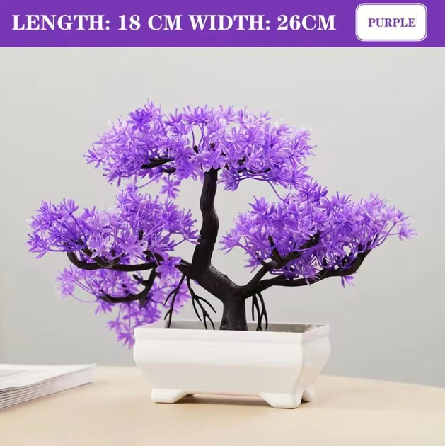 Искусственный бонсай в горшке Lavender Bonsai Сиреневый 26x19 см - Фото 2 Искусственный бонсай в горшке Lavender Bonsai Сиреневый 26x19 см - изображение 2