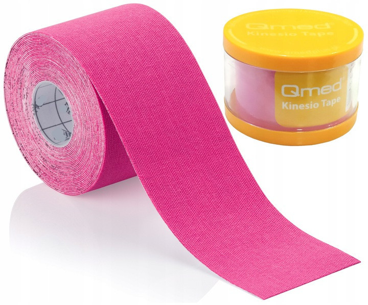 Тейп кінезіо Kinesio Tape Qmed (med0000527) Рожевий - зображення 1
