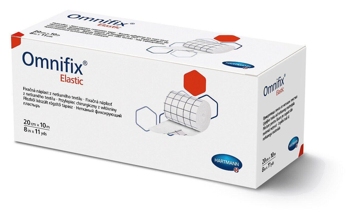 Фіксуючий пластир Omnifix Elastic 20см х 10м нетканій основі Omnifix (med0001343) Білий - зображення 1