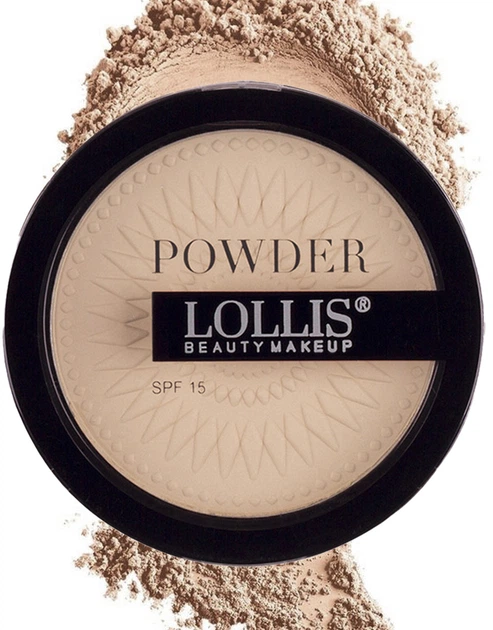 Пудра компактная Lollis SPF15 тон 001 12 г (8681546108935) - изображение 2