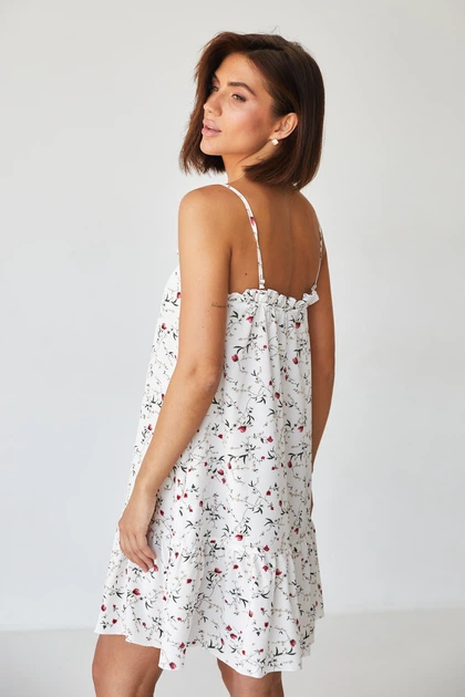 Сарафан міні бохо на тонких бретелях Wear me XS Білий (16_24_64_5953) - изображение 2