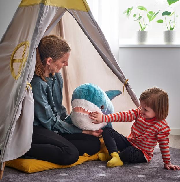 Большая мягкая плюшевая игрушка Акула IKEA BLÅHAJ BLAHAJ 100 см детская синяя игрушка 303.735.88 - изображение 7