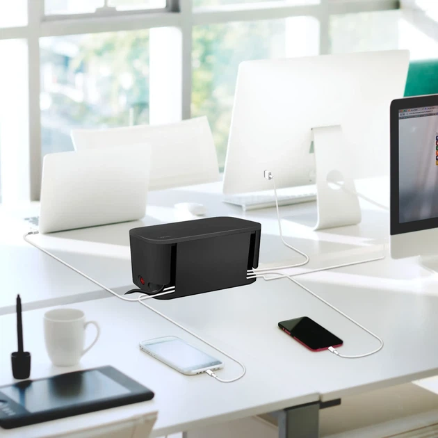 Мережевий фільтр Logilink CableBox&nbsp;5 розетки USB Type-A + USB Type-C 1.5 м Black (LPS282U) - зображення 7