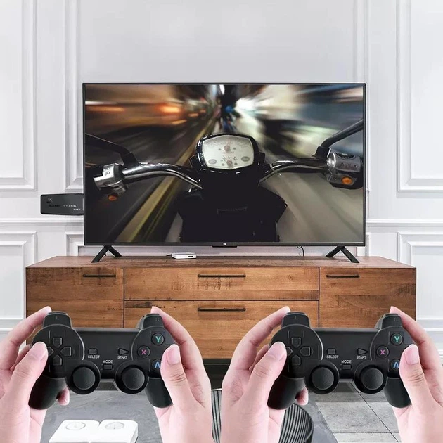 Игровая консоль Smart TV Stick Game Box X8 M98 с двумя джойстиками ОС Android 10 Черный (127-14-16187) - изображение 2
