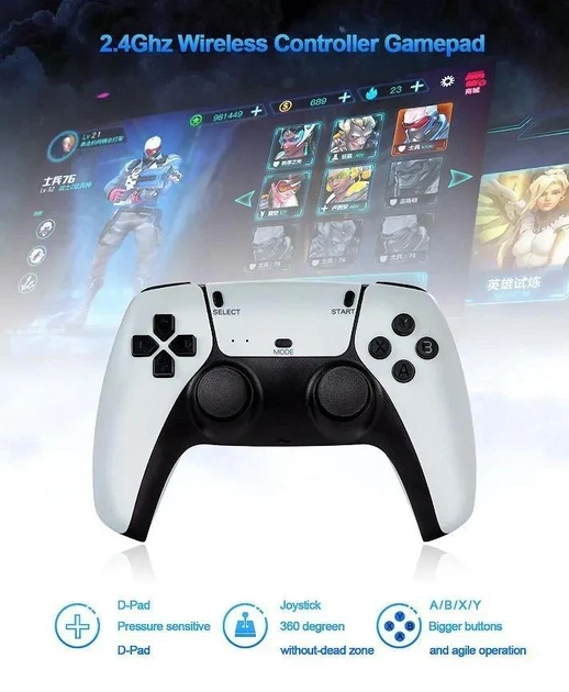 Игровая консоль Game Stick M8 Pro 4K с двумя джойстиками 2.4G Wireless Черно-белая (127-14-16188) - изображение 6