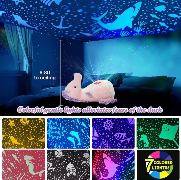Ночник Морской конек проектор звездного неба dream мягкая игрушка с музыкой Led подсветка 7 цветов - Фото 7 Ночник Морской конек проектор звездного неба dream мягкая игрушка с музыкой Led подсветка 7 цветов - изображение 7
