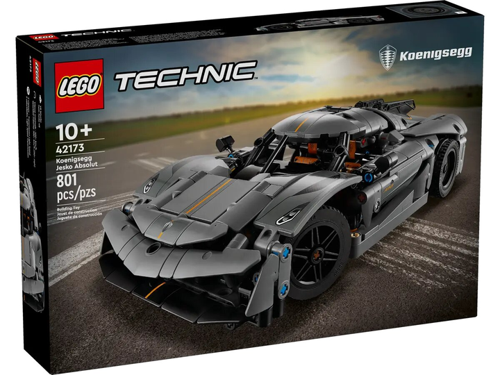 Конструктор Lego Technic Сірий гіперкар Koenigsegg Jesko Absolut 801 деталь (42173) (955555909076679) - Уцінка - зображення 1