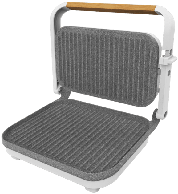 Grill Cecotec Rock'nGrill 1200 Wood Biały - obraz 1