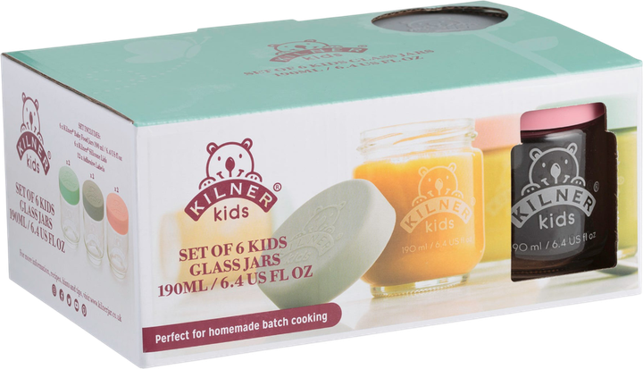Zestaw słoików dla dzieci Kilner z silikonowymi pokrywkami 6 x 190 ml (5010853253749) - obraz 2