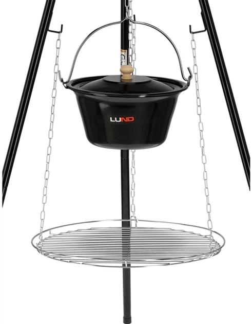 Grill i misa 6 l LUND wiszące na trójnogu 150x54 cm ruszt 49 cm (99933_lu) - obraz 2