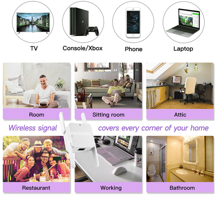 Усилитель сигнала Wi Fi 1500 Mбит/с двухдиапазонный 2,4/5 ГГц Репитер Shenzhen Century AX1500 ретранслятор вай фай - Фото 10 Усилитель сигнала Wi Fi 1500 Mбит/с двухдиапазонный 2,4/5 ГГц Репитер Shenzhen Century AX1500 ретранслятор вай фай - изображение 10