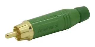 Роз'єм кабельний RCA штекер Amphenol ACPR-GRN паяння на кабель Ø 3.0–6.5 мм колір зелений - Фото 4 Роз'єм кабельний RCA штекер Amphenol ACPR-GRN паяння на кабель Ø 3.0–6.5 мм колір зелений - зображення 4