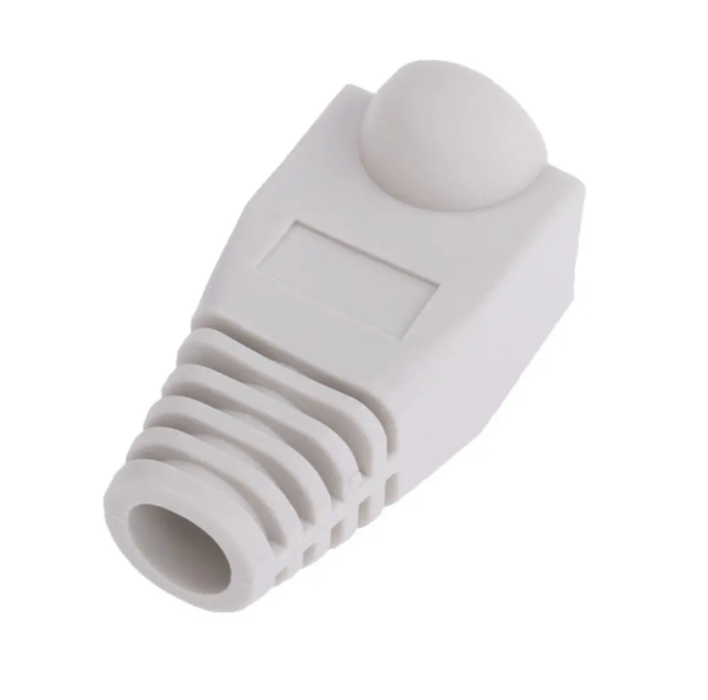 Хвостовик Hyperline BOOT-RJ45-WH ізолюючий білий для роз'єму RJ-45 кабель Ø до 6.0 мм - Фото 4 Хвостовик Hyperline BOOT-RJ45-WH ізолюючий білий для роз'єму RJ-45 кабель Ø до 6.0 мм - зображення 4