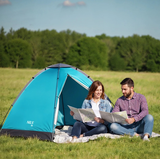 Namiot kempingowy Abisal NILS CAMP Niebieski NC3021 (5908261682414) - obraz 9