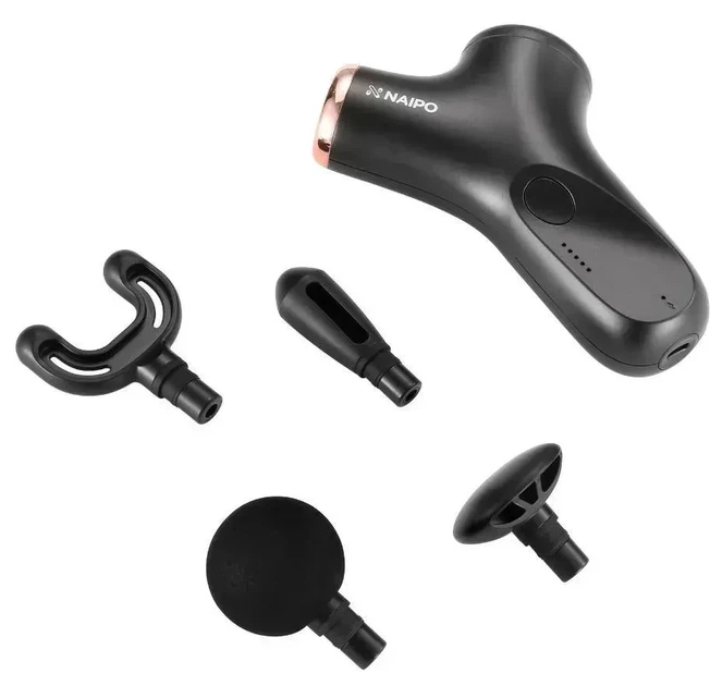 Масажер перкусійний ручний NAIPO new MINI Massage Gun NP-MG01 для тіла без підігріву UA - изображение 5
