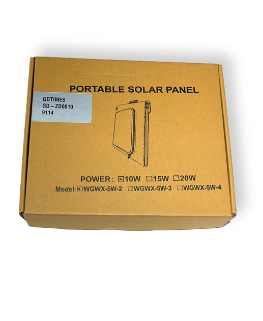 Солнечная панель трансформер GDTimes GD-ZD0610 10 Вт зарядка от солнца Solar Panel на 3 USB для кемпинга, туризма, дома, дачи, телефонов, планшетов, ноутбуков - изображение 3