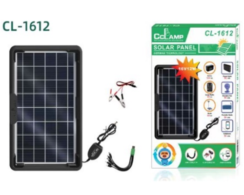 Солнечная панель портативная CCLamp CL-1615 15 Вт с USB-кабелем монокристалическая для кемпинга, туризма, дома, дачи, телефонов - изображение 4