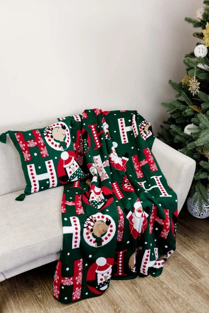 Подушка вязаная Ho-Ho-Ho 45х45 см (037488) - Фото 4 Подушка вязаная Ho-Ho-Ho 45х45 см (037488) - изображение 4