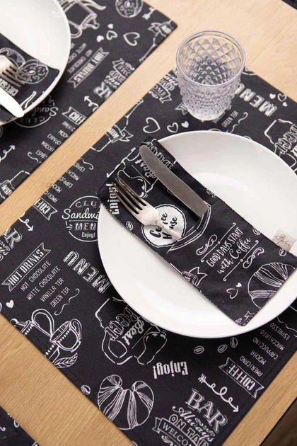 Чехол для столовых приборов ПРОВАНС Breakfast black, 24х10см 039661 - изображение 5