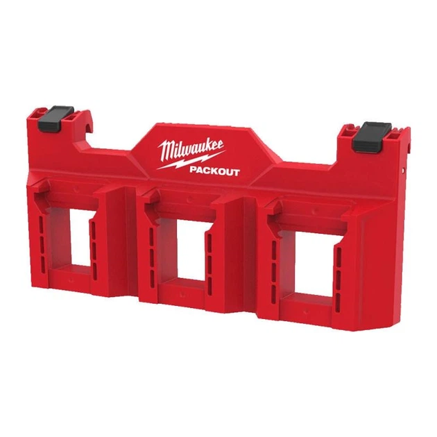 Тримач бічний для кейсів Milwaukee Packout для акумуляторів М18 (4932498645) - Фото 2 Тримач бічний для кейсів Milwaukee Packout для акумуляторів М18 (4932498645) - зображення 2