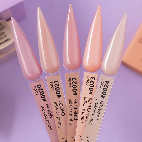Жидкий полигель для наращивания ногтей (нюдовый) Liquid Acrygel Caramel 0024 DNKa 12 мл - изображение 4