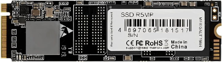 SSD диск AMD Radeon R5S 256GB NVMe M.2 PCIe 3.0 x4 3D NAND TLC (R5MP256G8) - зображення 1