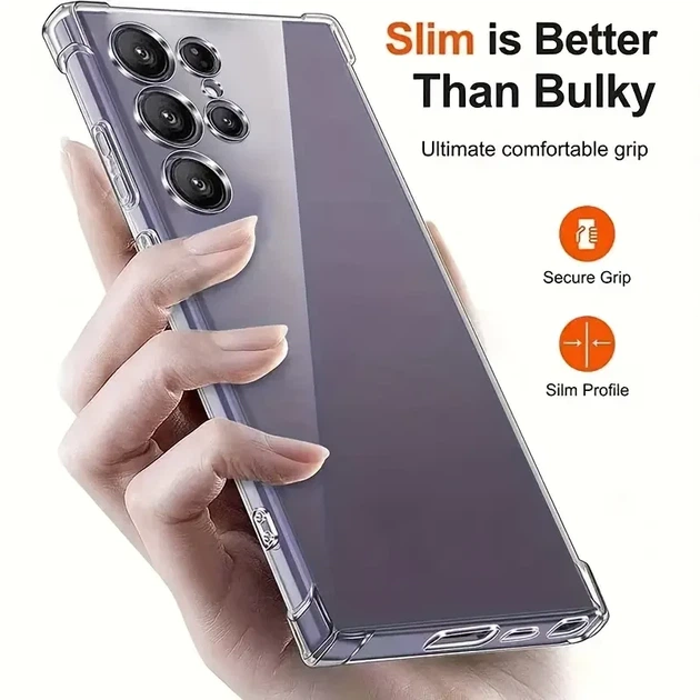 Протиударний прозорий чохол для Samsung Galaxy S25 Ultra (SM-S938B) - Фото 2 Протиударний прозорий чохол для Samsung Galaxy S25 Ultra (SM-S938B) - зображення 2