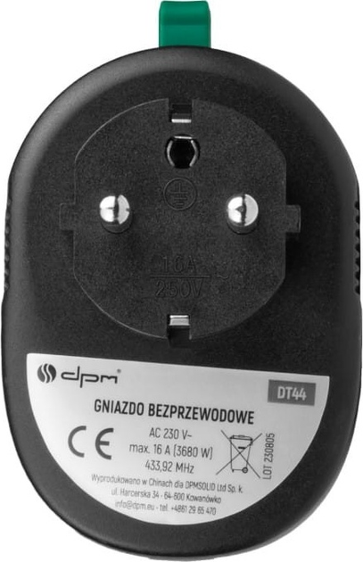 Zestaw inteligentnych gniazd DPM DT44 IP44 3 szt. Black (5906881220696) - obraz 6