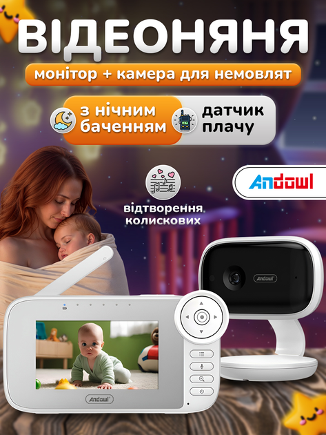 Видеоняня беспроводная Andowl с двухсторонней связью (Q-A009) - изображение 2