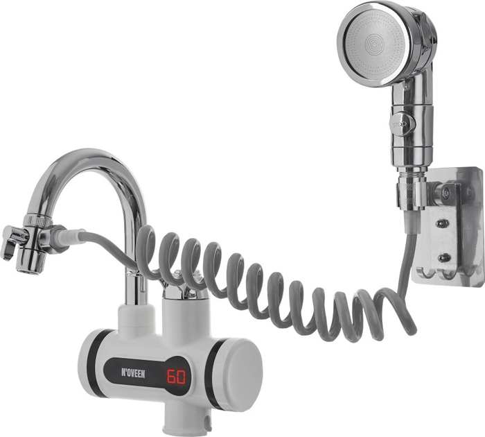 Ручна лійка для душу N'oveen XL1060 Srebrna (5902221623264) - зображення 7