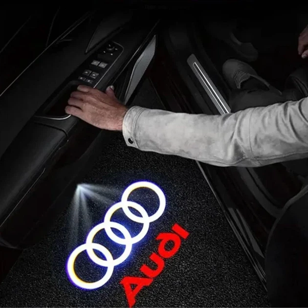 Лазерный LED-проектор логотипа Audi для дверей, подсветка дверей Ауди 2 шт - изображение 2