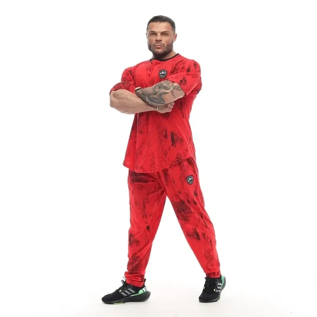 Штаны спортивные зауженные Big Sam 1366 Красный XL - Фото 2 Штаны спортивные зауженные Big Sam 1366 Красный XL - изображение 2