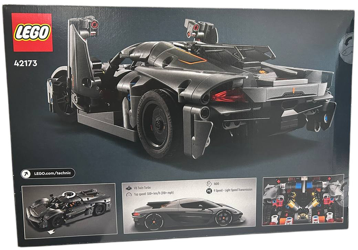 Zestaw klockow Lego Technic Szary hipersamochod Koenigsegg Jesko Absolut 801 element (42173) (955555909516898) - Outlet - obraz 4