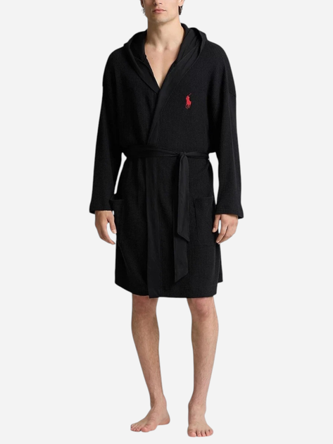Халат мужской хлопковый с капюшоном Ralph Lauren 975872085 S/M Черный (1159831470) 